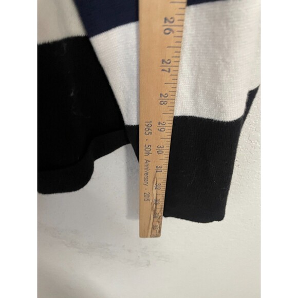 Ann Taylor Women’s Colorblock Open Front Cardigan Sweater Size M Rust Navy Black - Picture 4 of 7